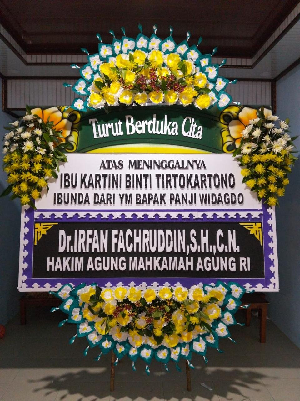 Bunga Papan Duka Cita di Muntilan Magelang